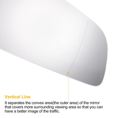 Right Side Heated White Mirror Glass for Audi A4 (2000–2008)