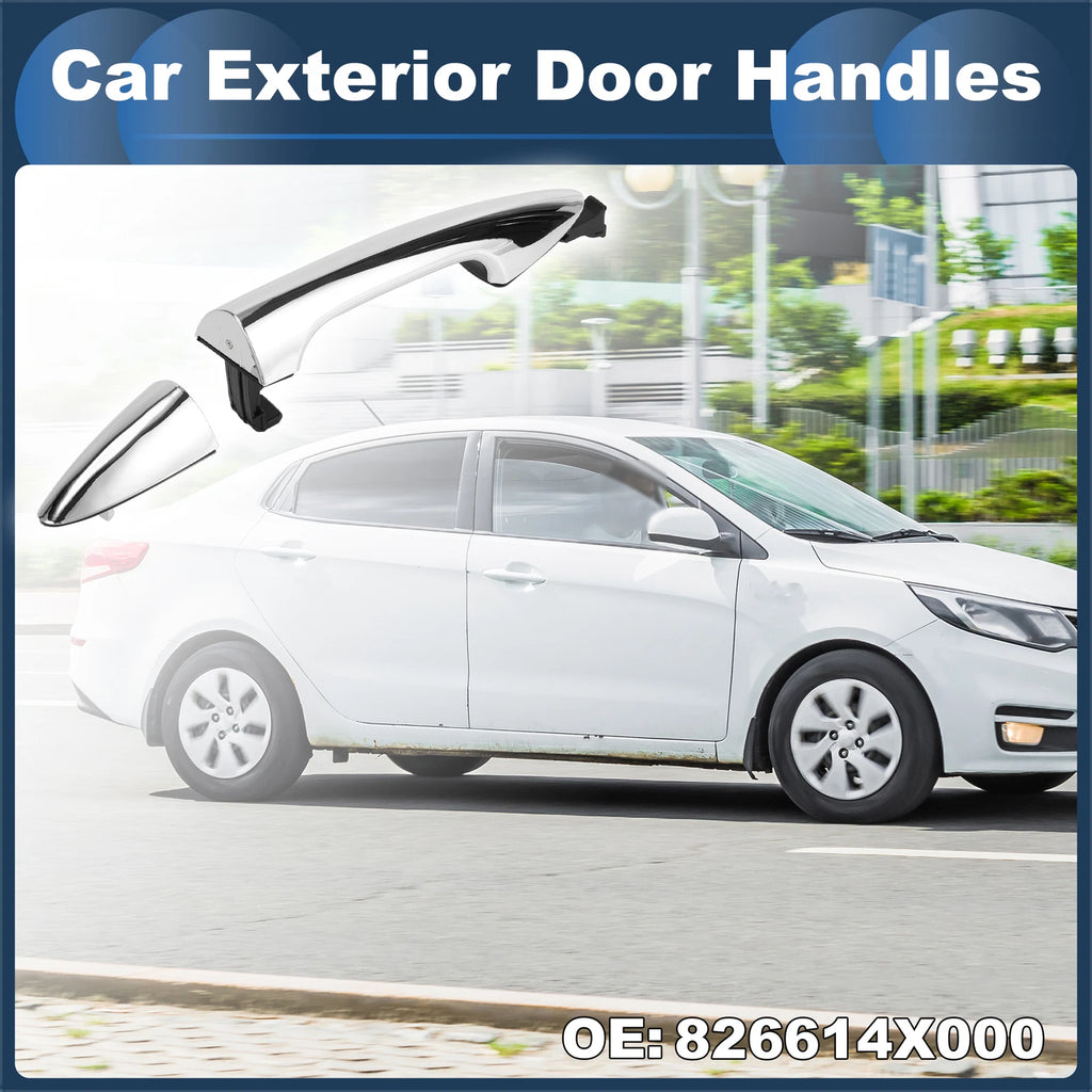 Front Right Door Handle for Kia Rio (2011) - Silver Tone