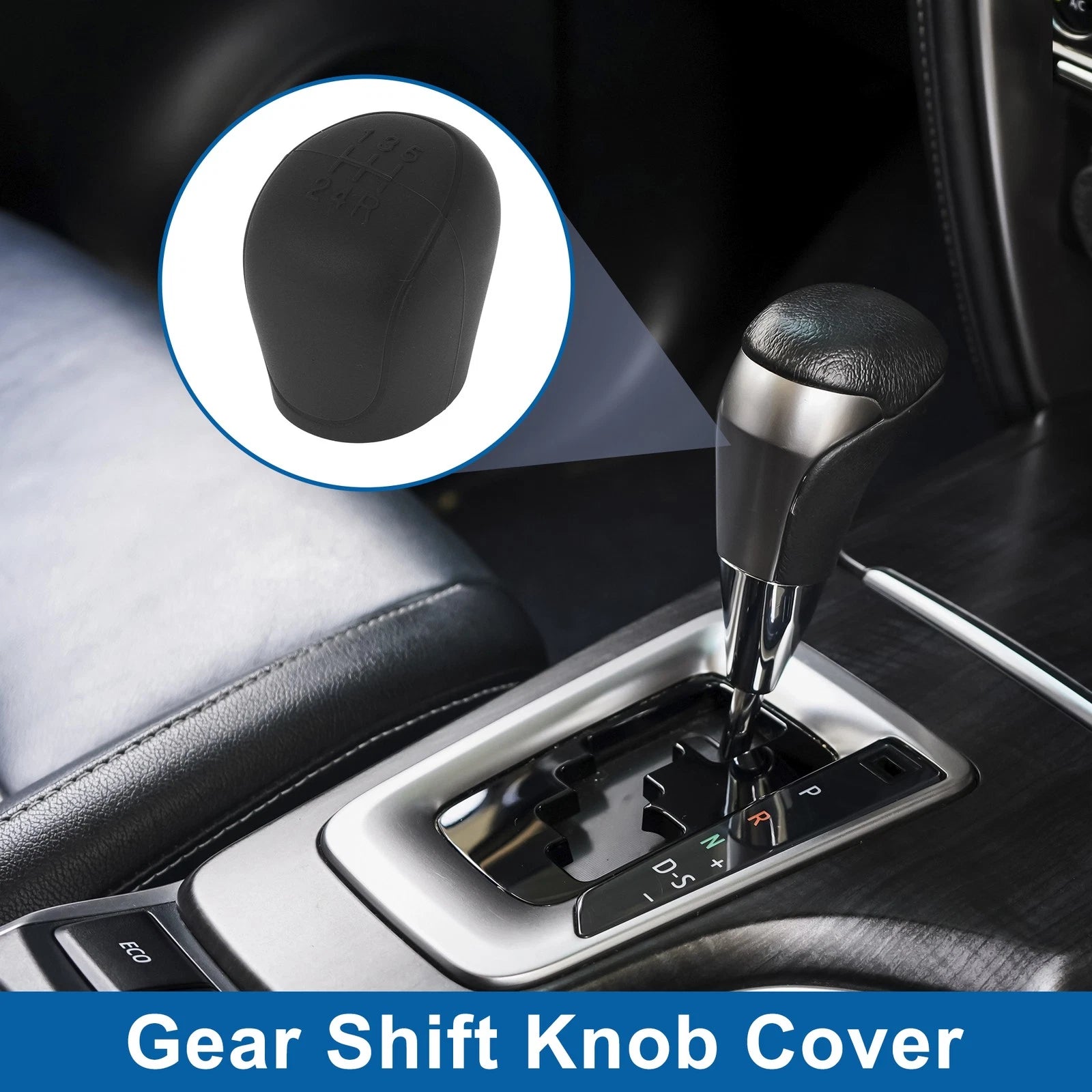 Manual Gear Shift Knob Cover Black Silicone for Ford C-Max (2011–2019)