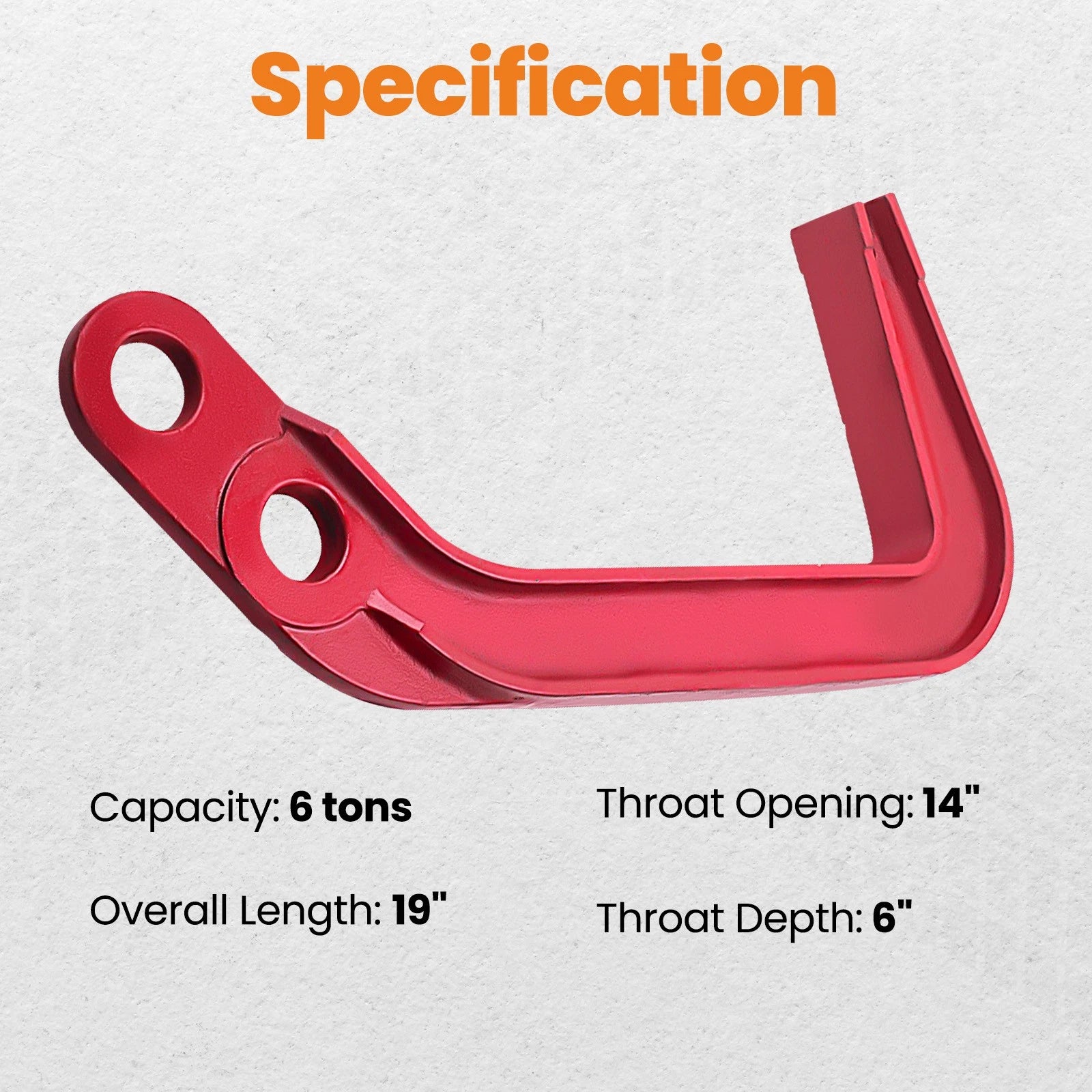 6 Ton Auto Body Frame Deep Hook Clamp Dent Puller for Universal Use