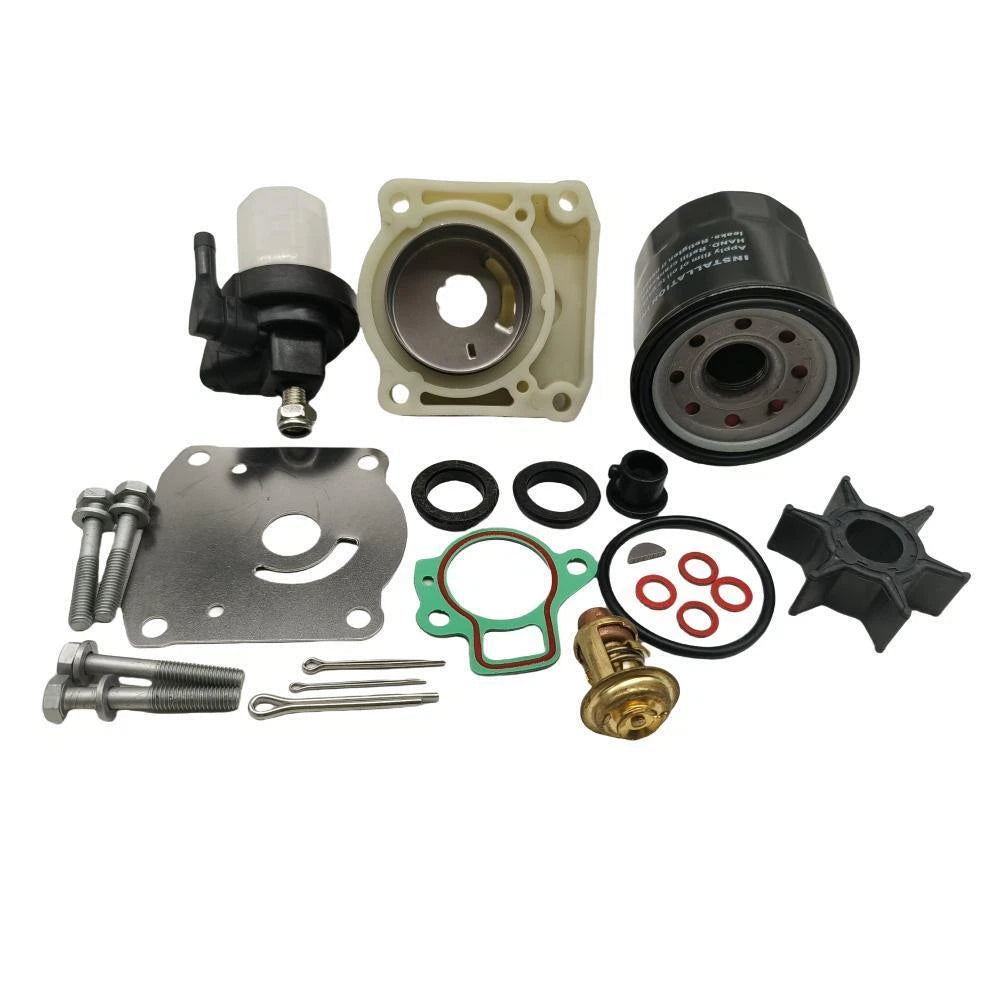 Maintenance Kit for Yamaha F20A F25A F25D Outboard (Thermostat, Oil, Fuel Filter)