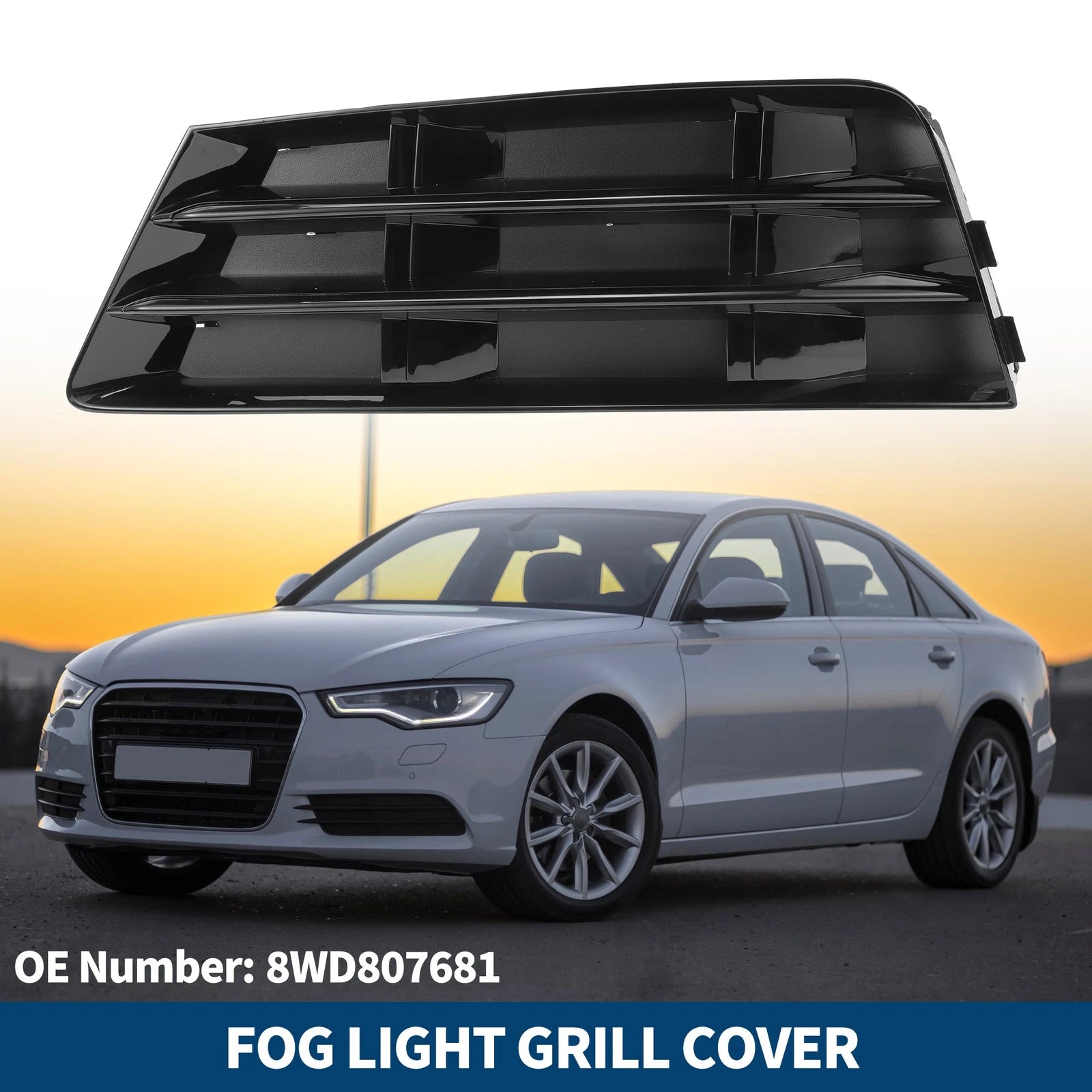 Front Left Fog Light Grill Replacement for Audi A4 B9 (2016–2018)
