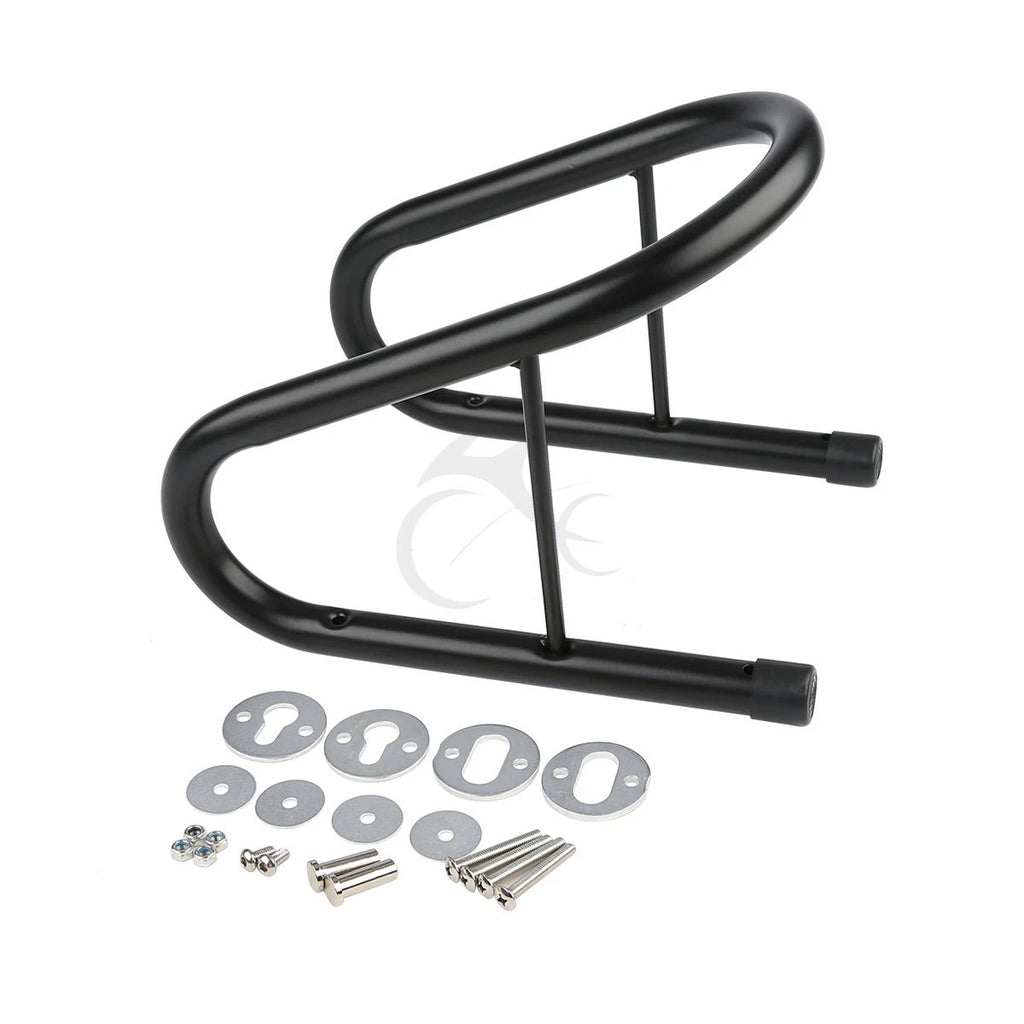 6.5" Black Motorcycle Tire Wheel Chock + Quick Release Hardware for Motorcycles