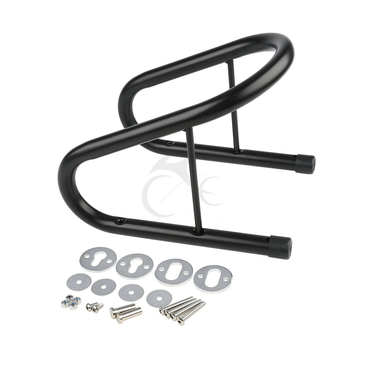 6.5" Black Motorcycle Tire Wheel Chock + Quick Release Hardware for Motorcycles