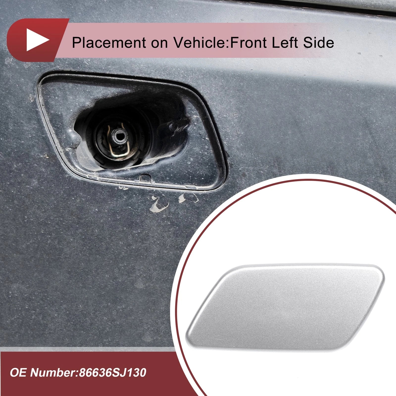 Front Left Windshield Washer Nozzle Cover Cap for Subaru Forester SK (2018-2021)