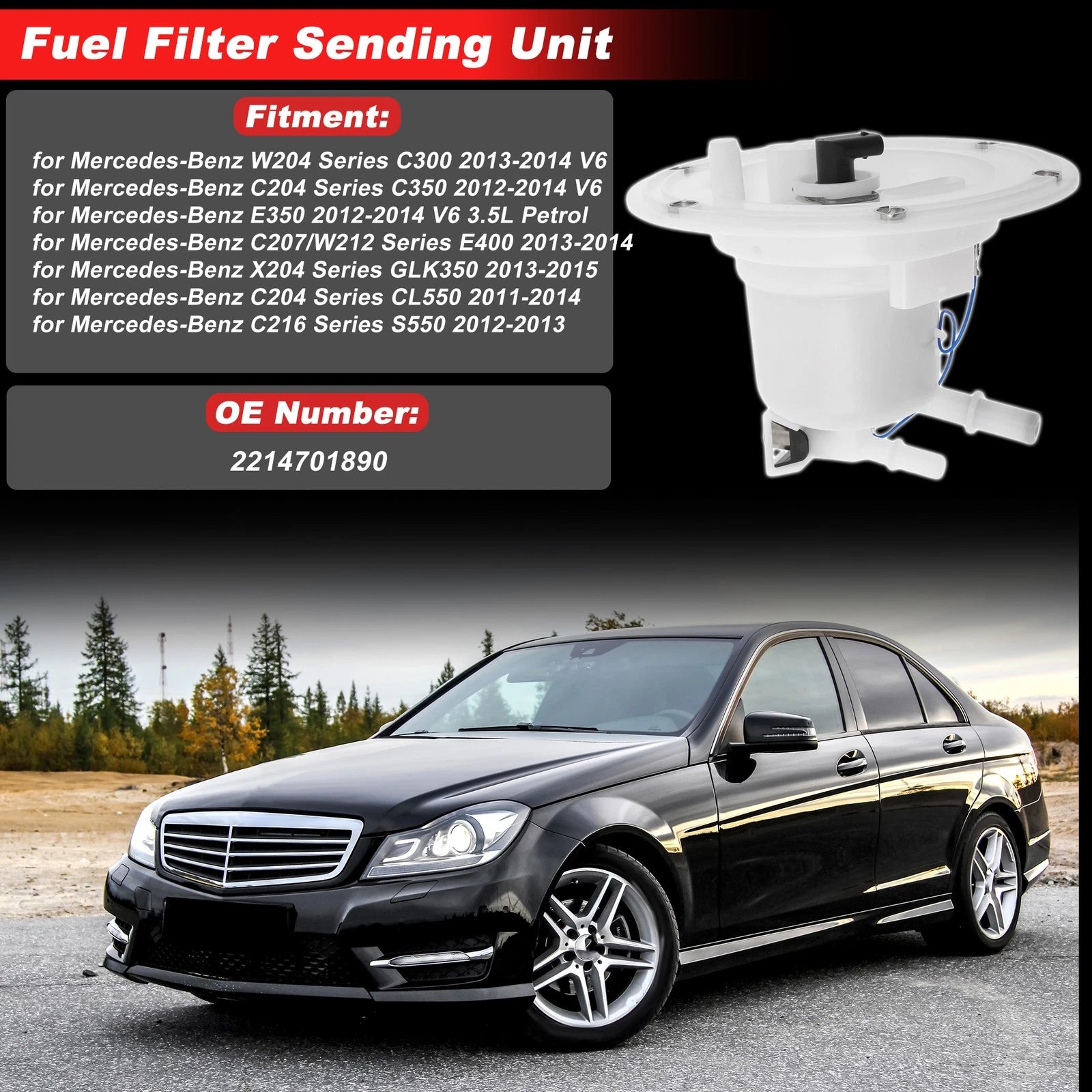 Fuel Filter Replacement for Mercedes-Benz C300 W204 (2013–2014)