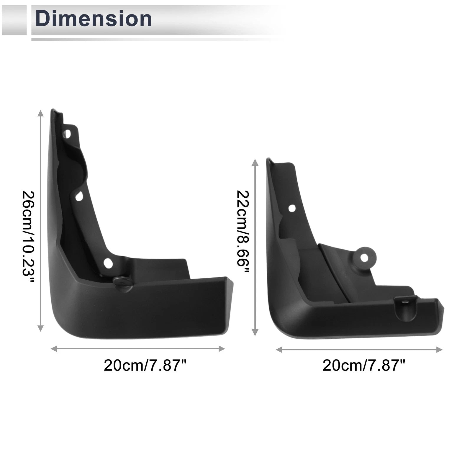 Mud Flaps Splash Guards 1 Set for Audi A8L (2022–2023)