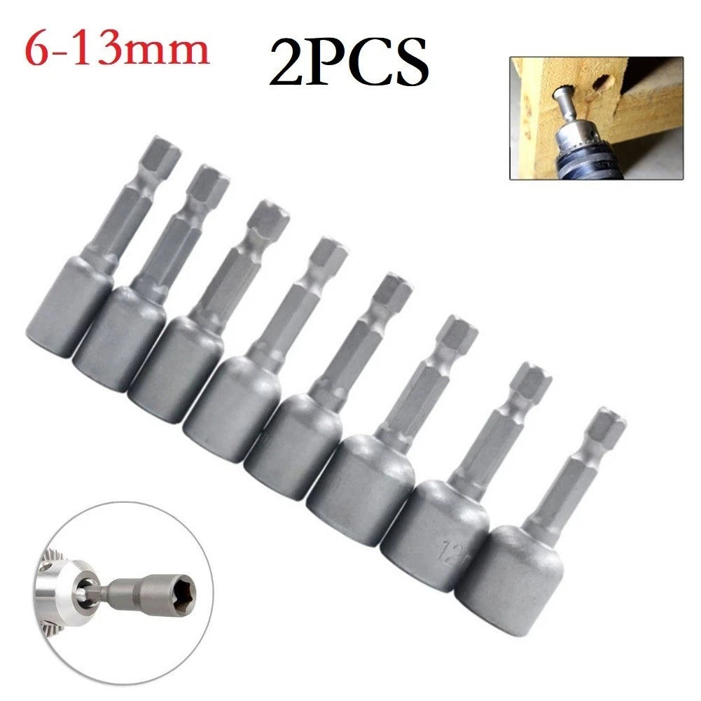 2X Magnetic Nut Screwdriver Set for Drill Users