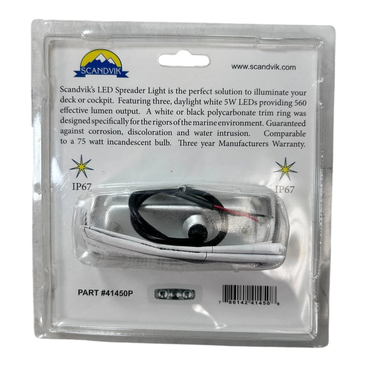 Scandvik 41450P Marine Flush Mount LED Spreader Light 12/24V (N/A)