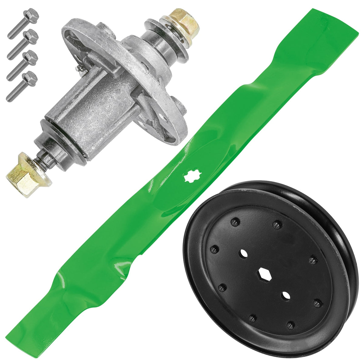 Spindle and Blade with Pulley for John Deere E130 S110 S120 X106 (42") (2006–2016)