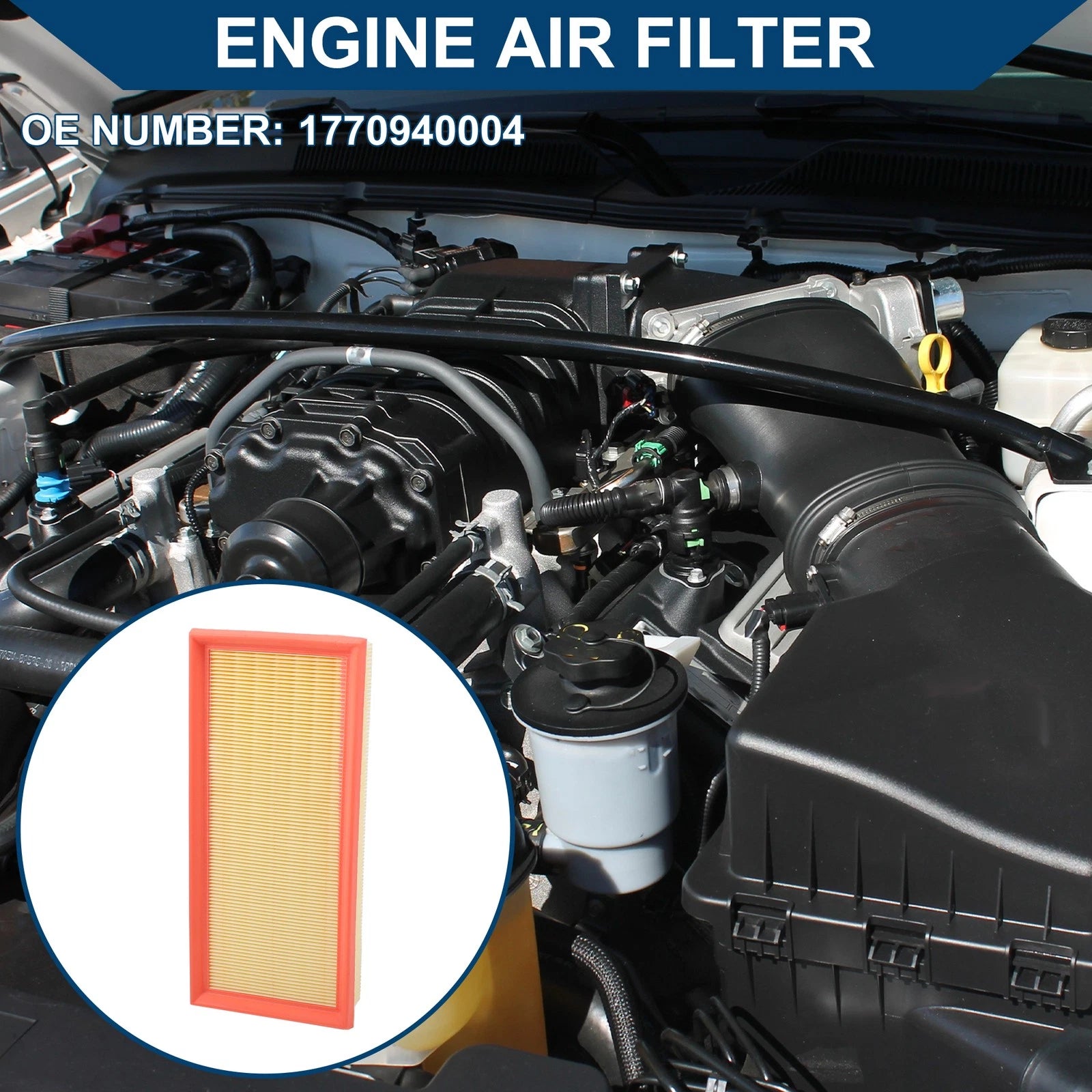 Engine Air Filter Replacement for Mercedes-Benz C63 AMG S 4.0L (2015–2017)