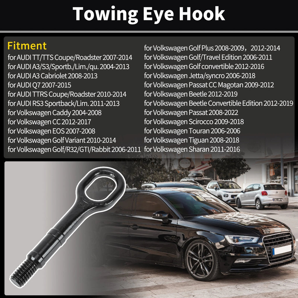 Tow Hook No.1T0805615A for Audi A3 (2004–2013) Towing Eye Hook
