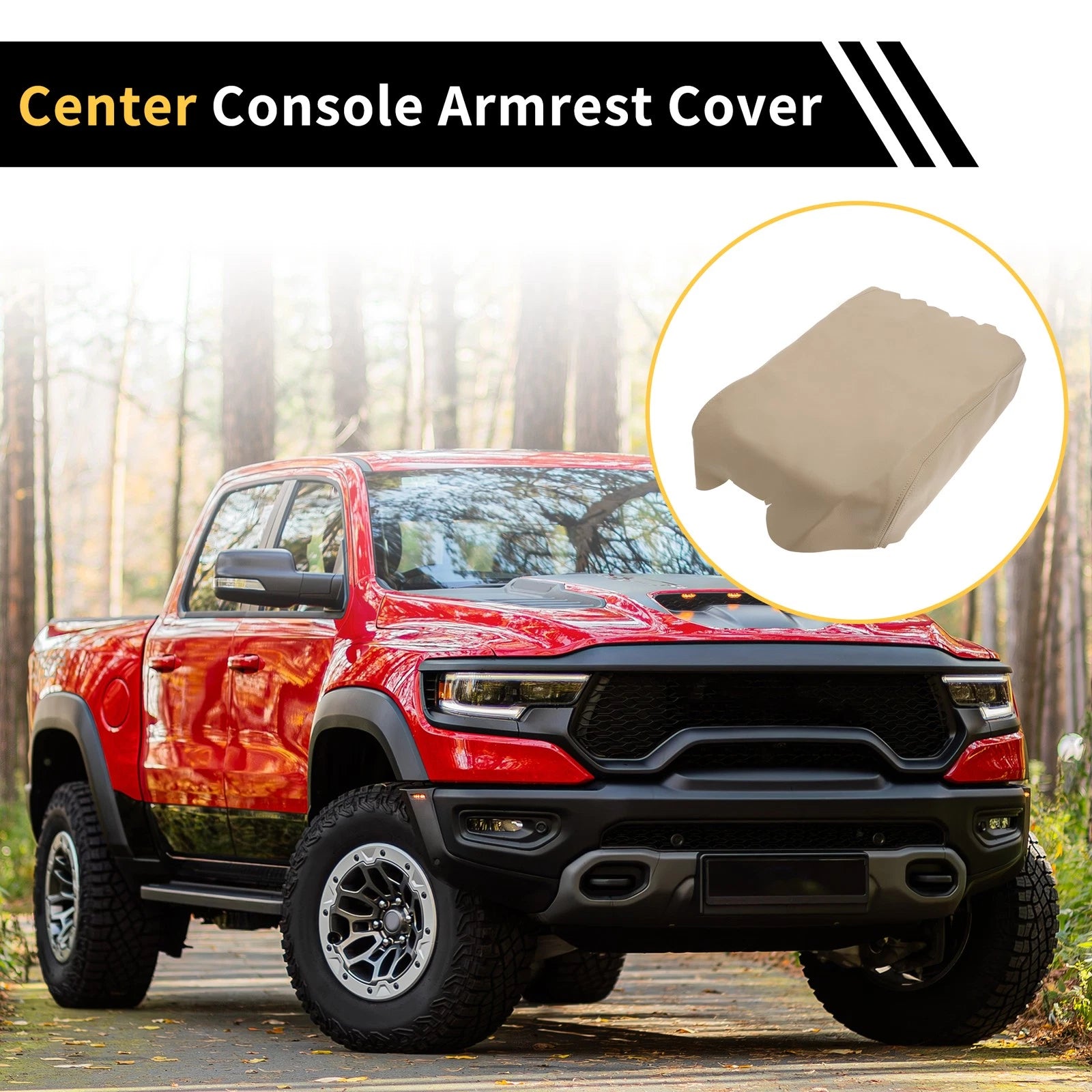 Console Lid Armrest Cover Replacement for Toyota Tundra Beige (2007–2021)