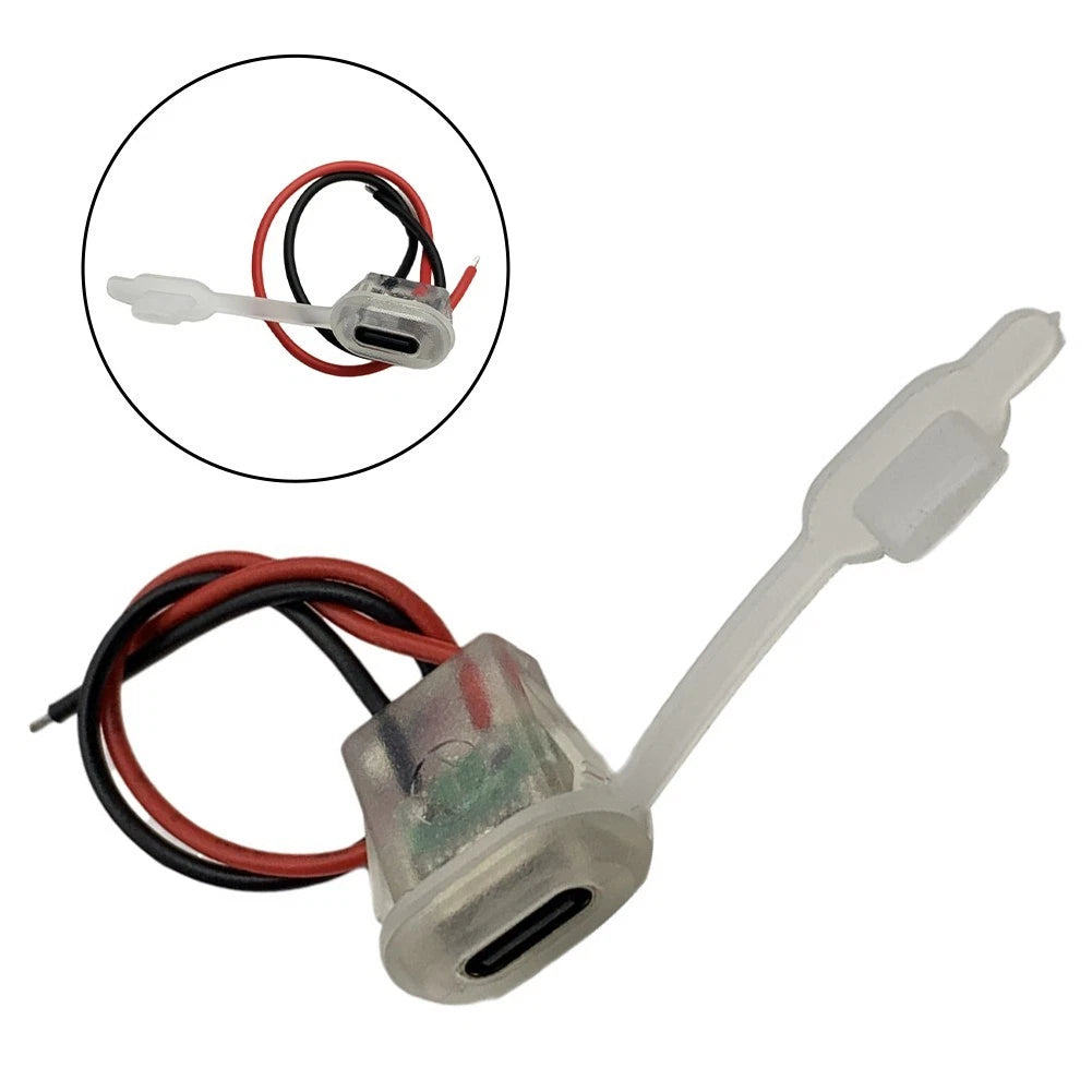 2-Pin Type C Input Socket with LED Light Plate for Universal Applications