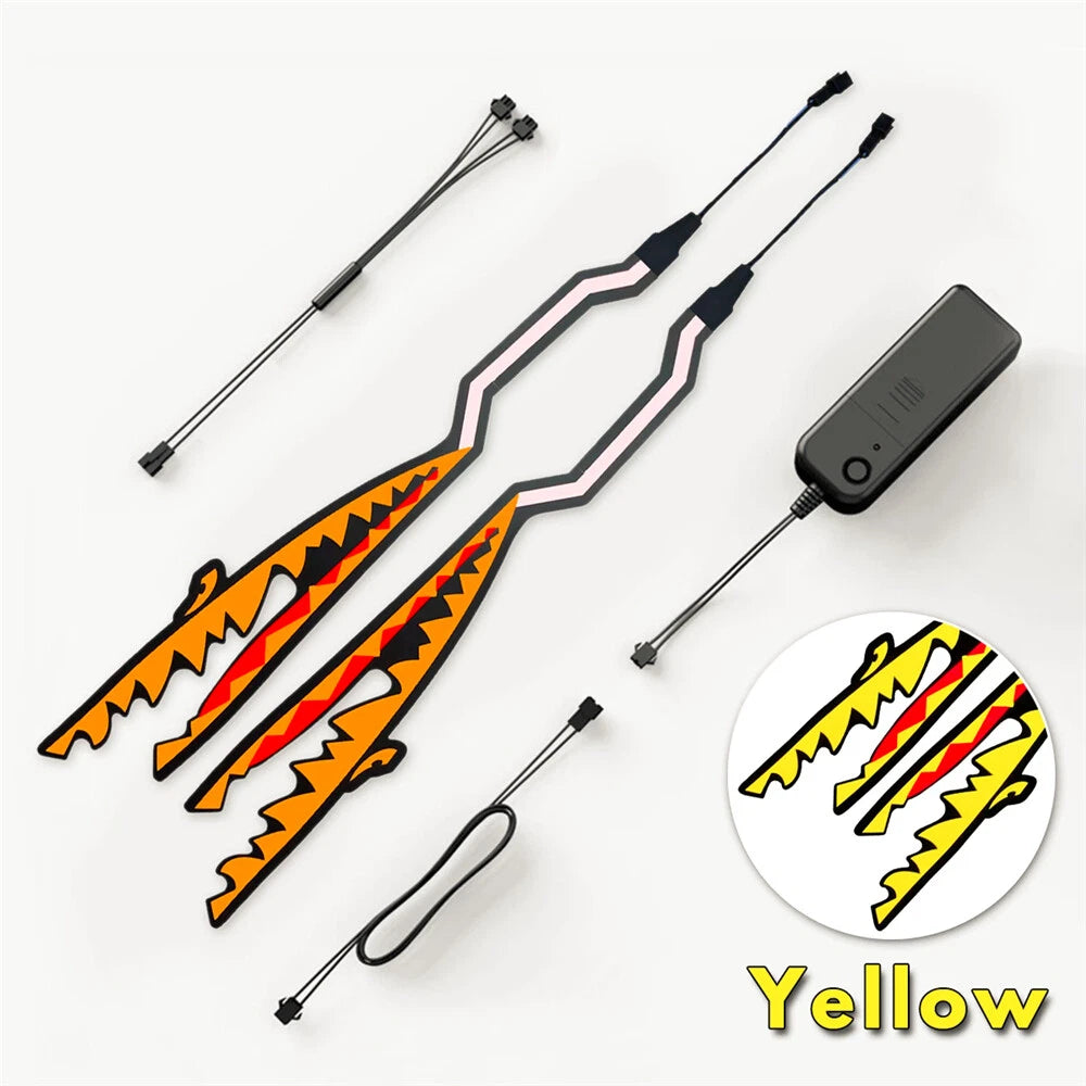 Helmet Light Shark Style Strip LED Night Signal Light Stripe Glowing Bar