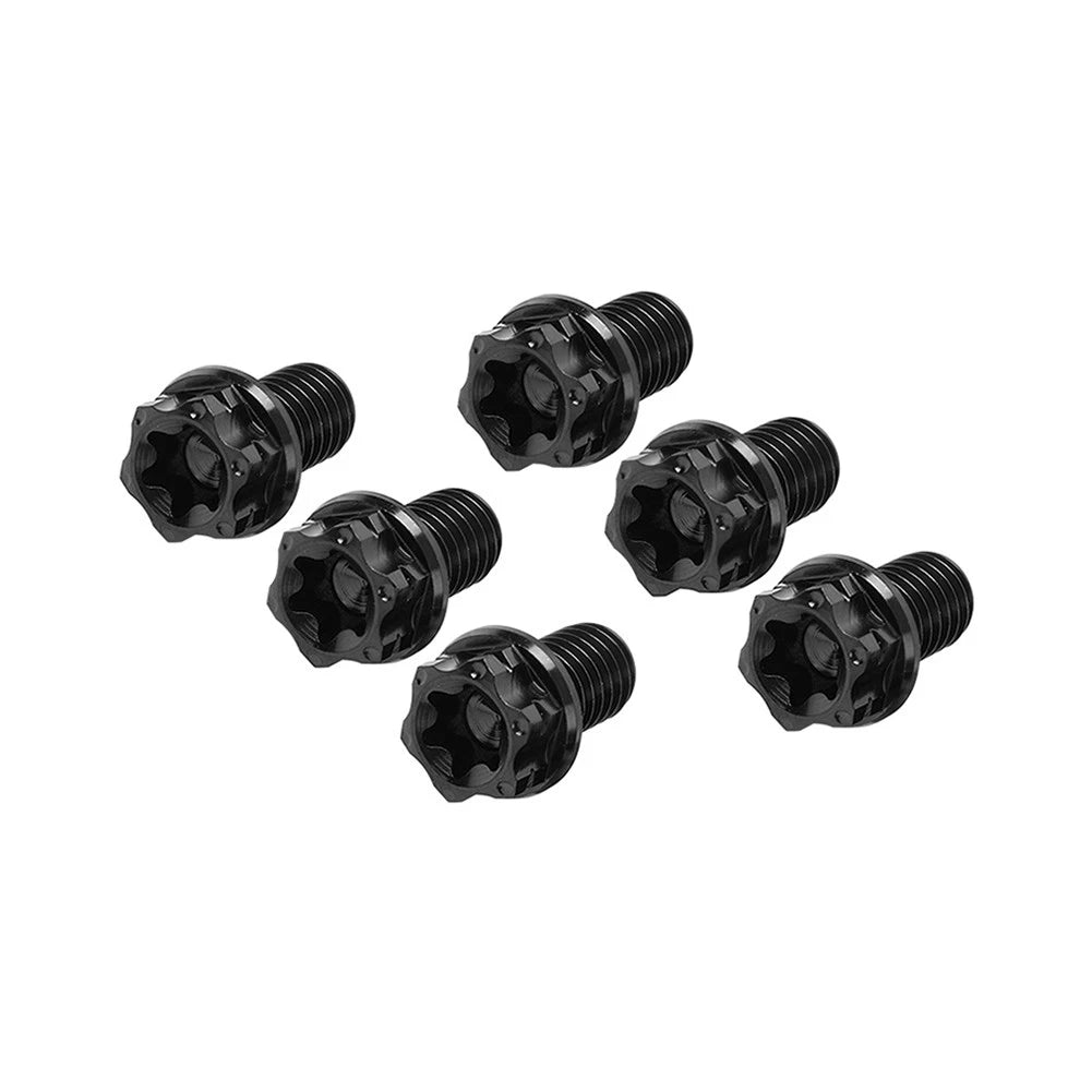 6pcs M8x30mm Titanium Torx Head Flange Bolts for Motorcycle Bike