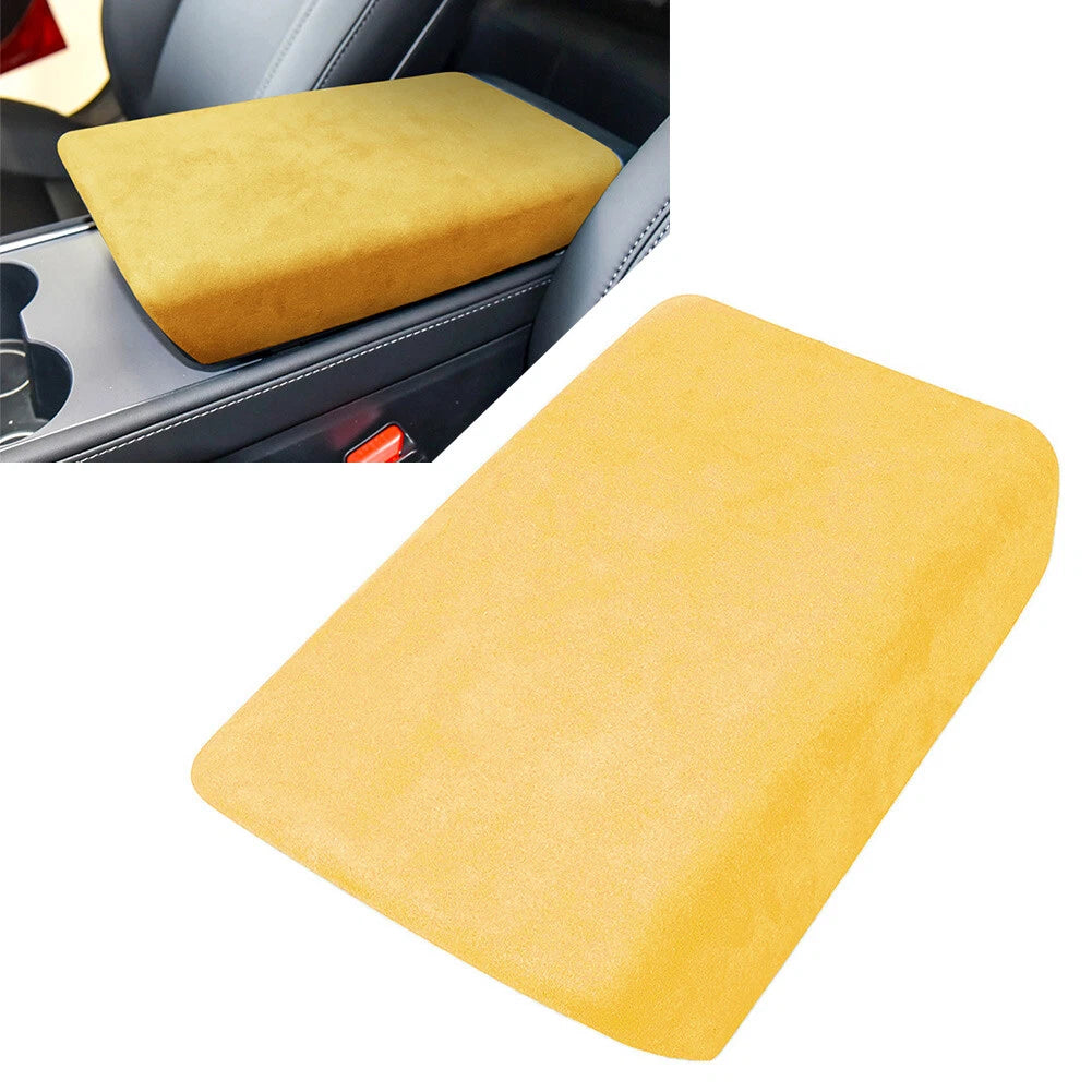 Suede Central Console Armrest Box Protector for Tesla Model 3 (2017–2022)