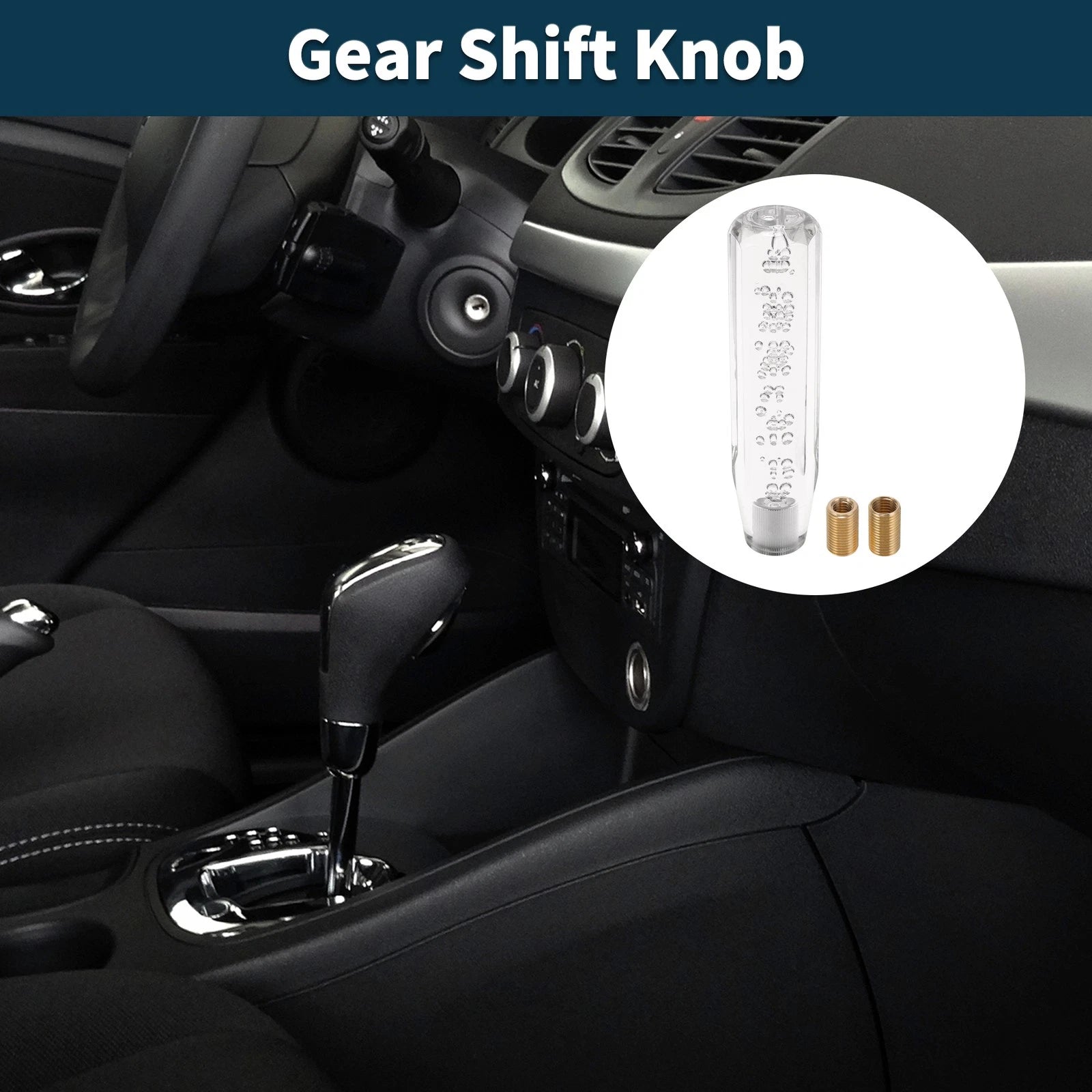 Shift Knob Set of 1 for Universal Vehicles (20cm Octagonal Crystal)