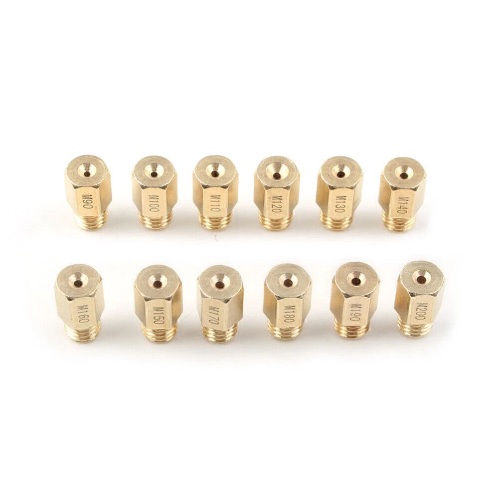 12Pcs Carburetor Main Jets for Mikuni VM TM Carb #90 - #200