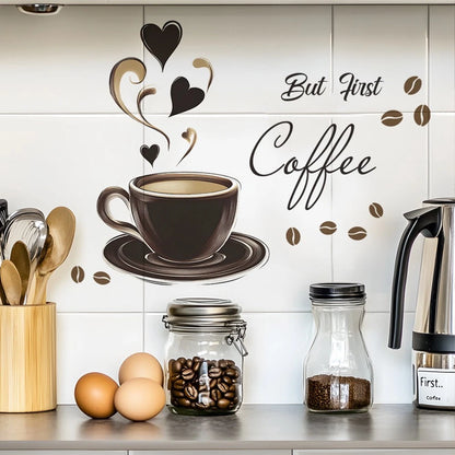 Decorative Coffee Cup Wall Sticker for Home and Office