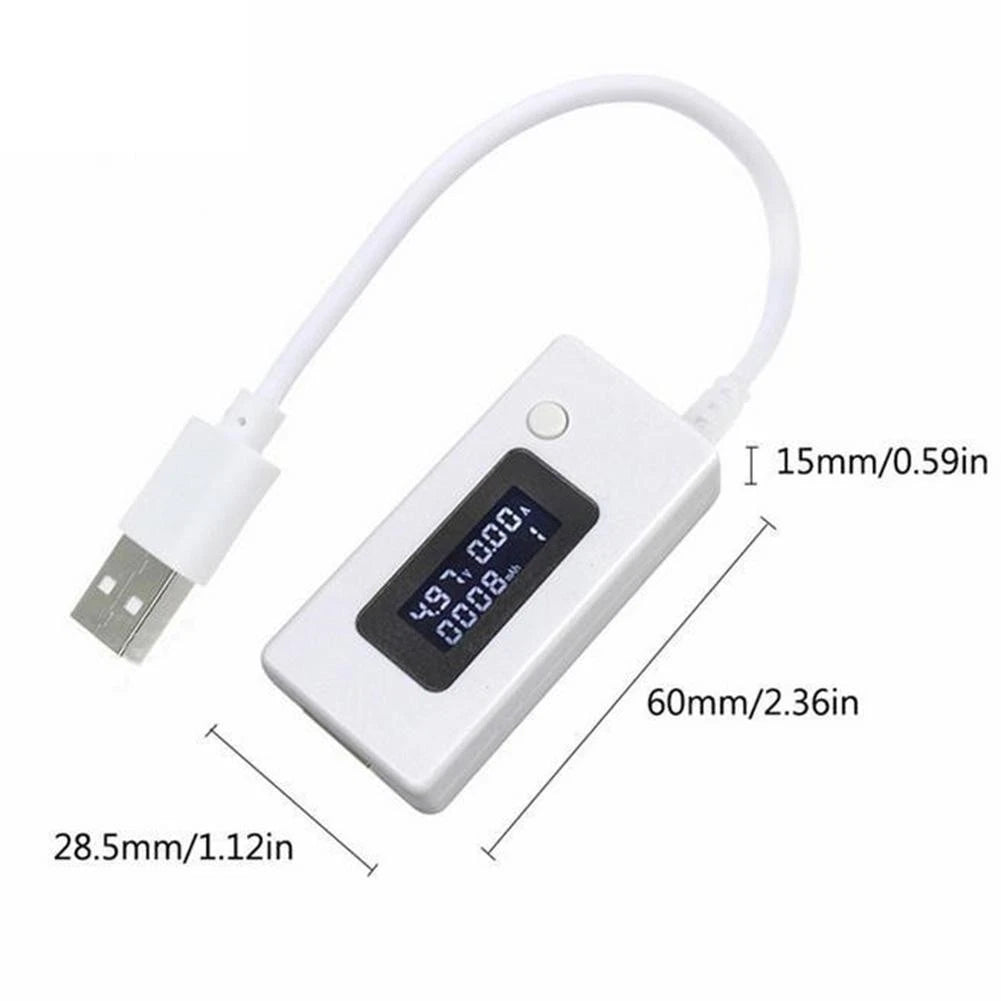 KCX017 USB Voltage Current Meter for Universal Use (LCD Display, 2A1A)