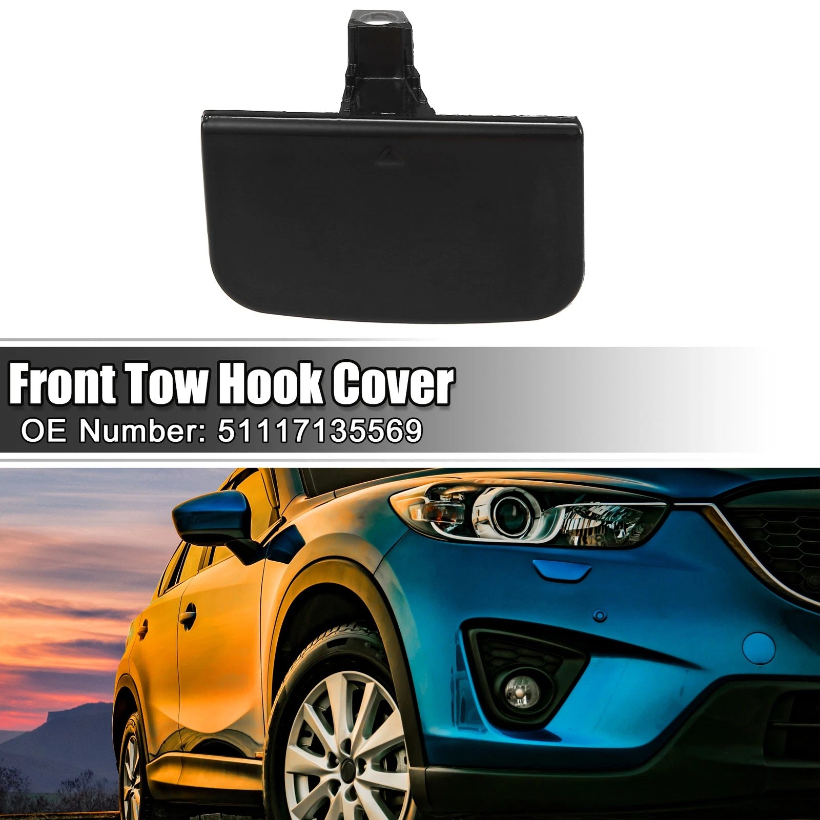 Front Bumper Tow Hook Cover Replacement for BMW 7 Series 750Li 760i (2016–2020)