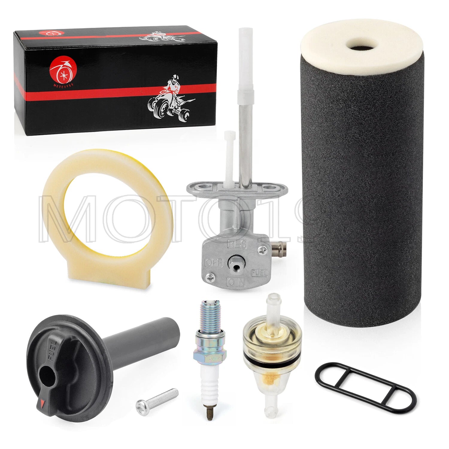 Air Filter Foam & Fuel Valve Petcock Kit for Yamaha Grizzly YFM660F (2002–2008)