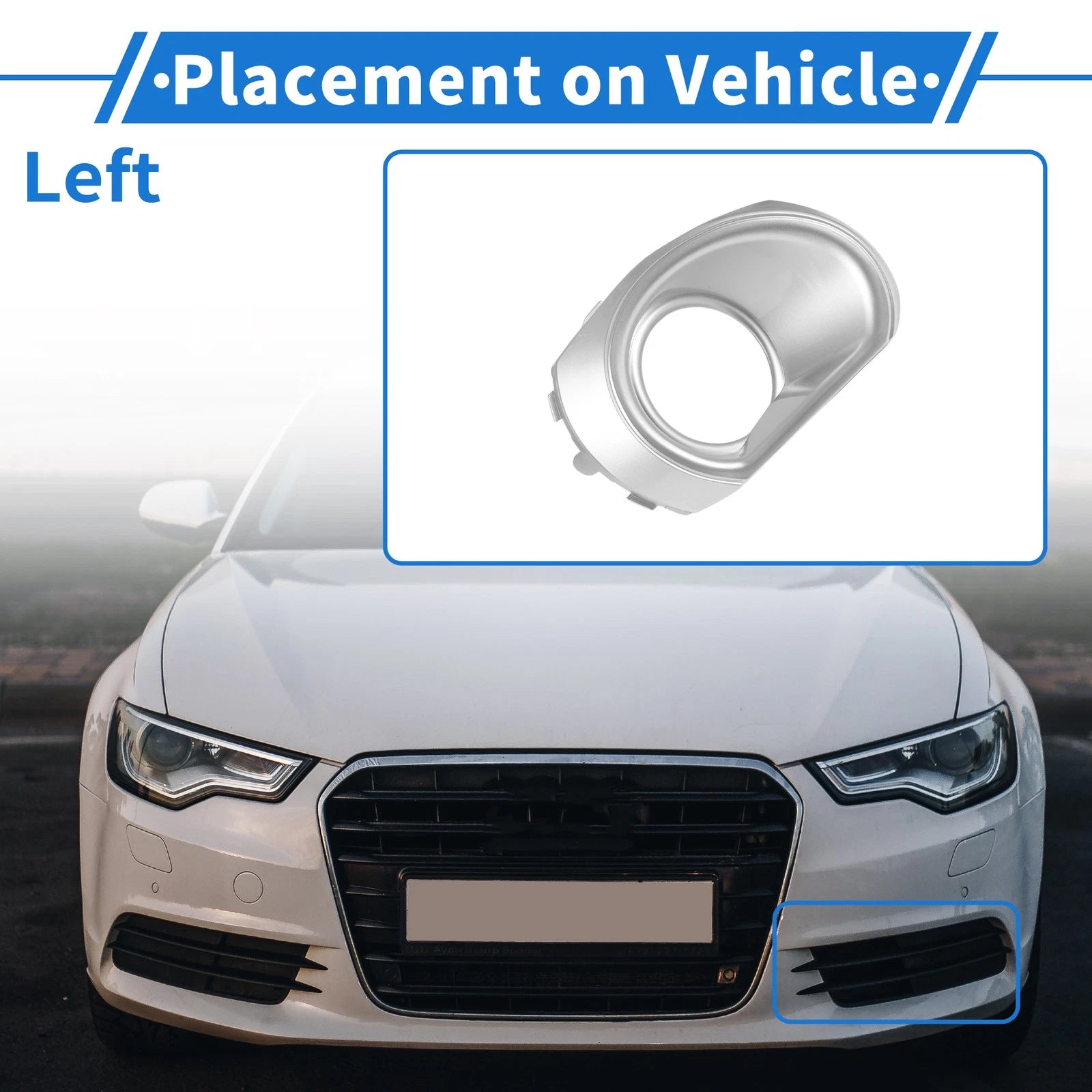 1 Pc Front Left Fog Light Grill Replacement for Subaru Legacy (2010–2014)