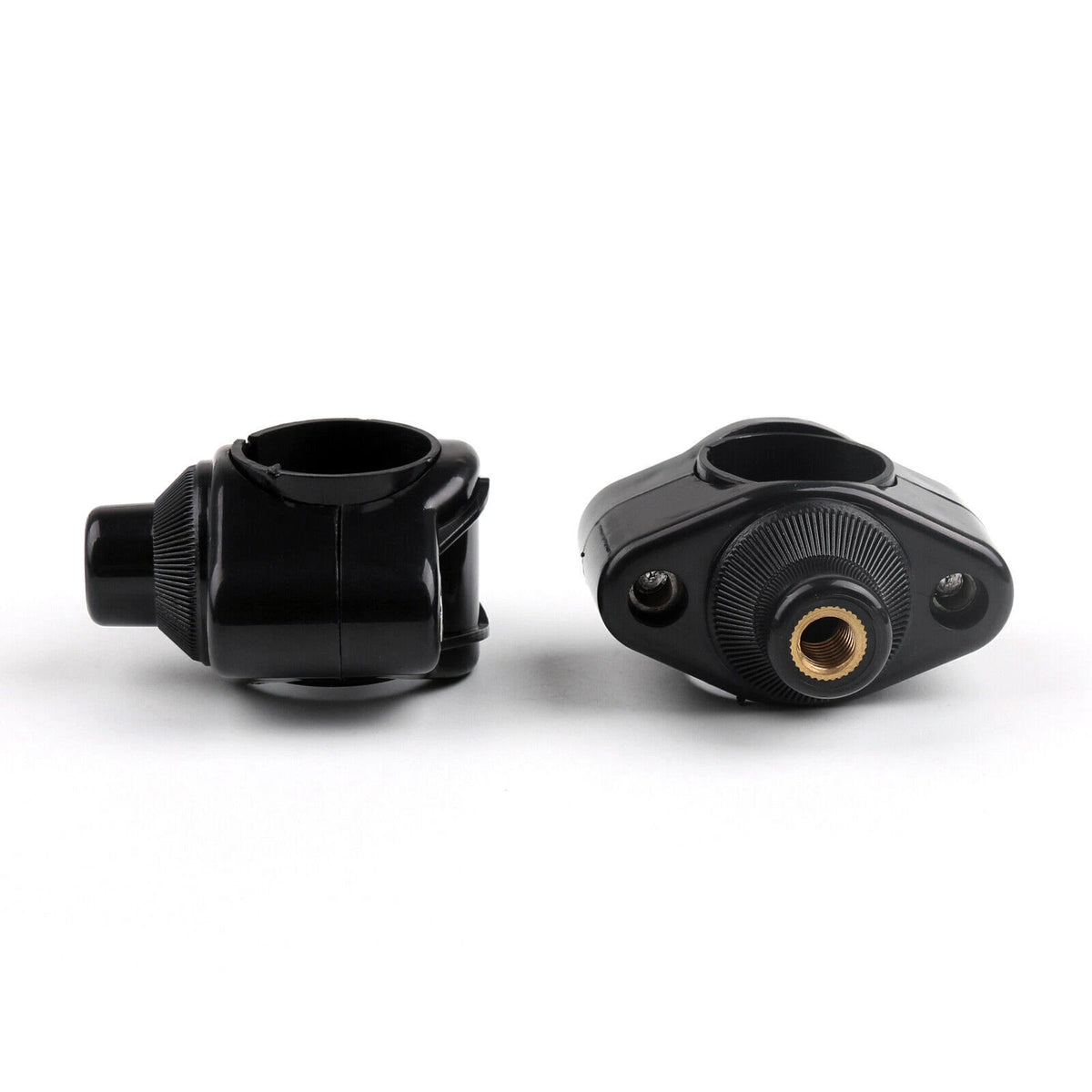 Set of 2 Windshield Mounting Hardware Handlebar Clamps for Motorcycle (1" 25mm & 1 1/8" 28mm)