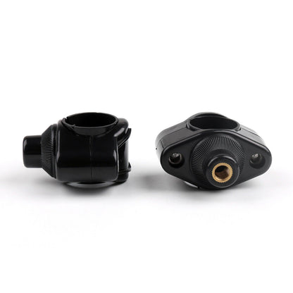 Set of 2 Windshield Mounting Hardware Handlebar Clamps for Motorcycle (1" 25mm & 1 1/8" 28mm)