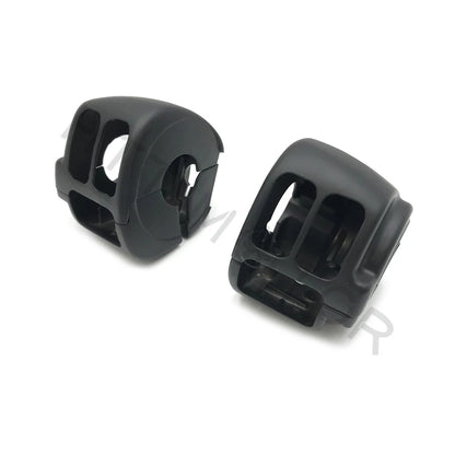 Black Switch Housing Cover Kit for Harley Road King (1996–2013), Dyna (1996–2011), Softail