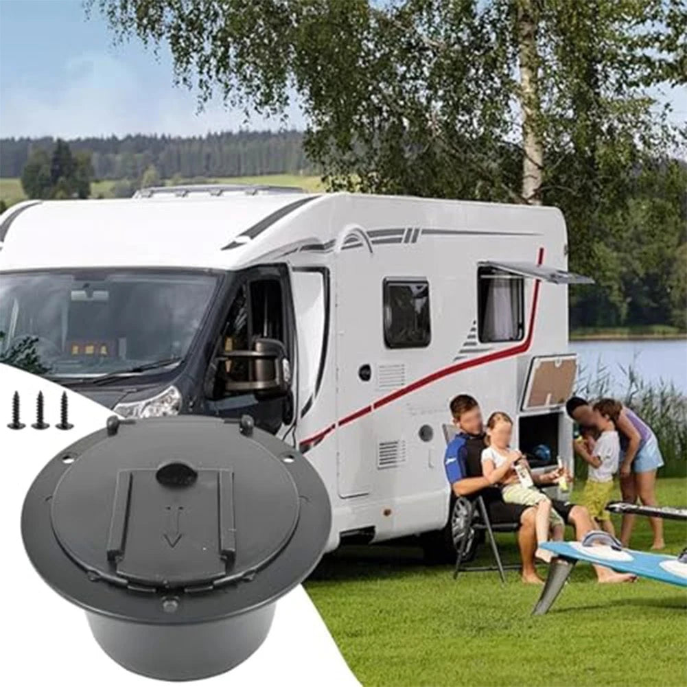 Round Hatch Cover for RV Cable Compartment (Trailers, Yachts, Campervans)