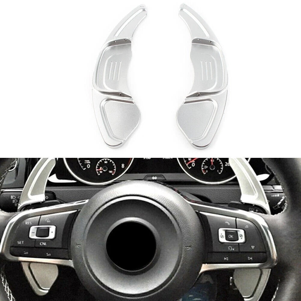 Silver Paddle Shifters Extension for VW Golf 7 (2015–2019)