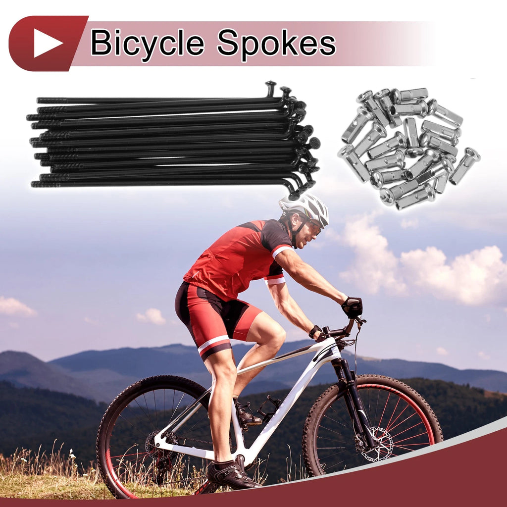 Bicycle Spokes 87mm Replacement Set for 13G Black 304 Stainless (2005–2015)