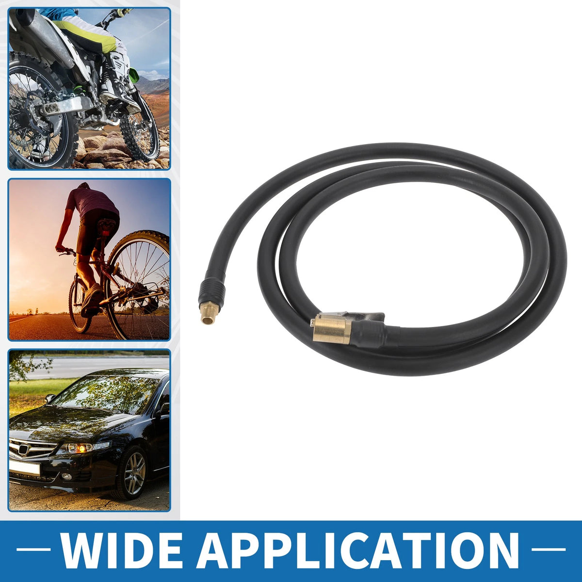 Tire Inflator Extension Tube 12.6mm OD for Car Bicycle (32TPI) (57.09 in)