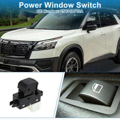 Rear Power Window Switch for Nissan Pathfinder Armada Titan (No. 25411ZT10A) Black