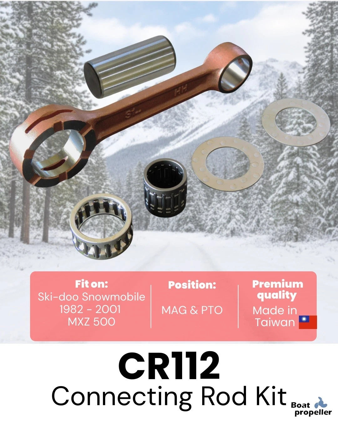 Connecting Rod Kit CR112 for Ski-Doo MXZ 500 (1982–2001)