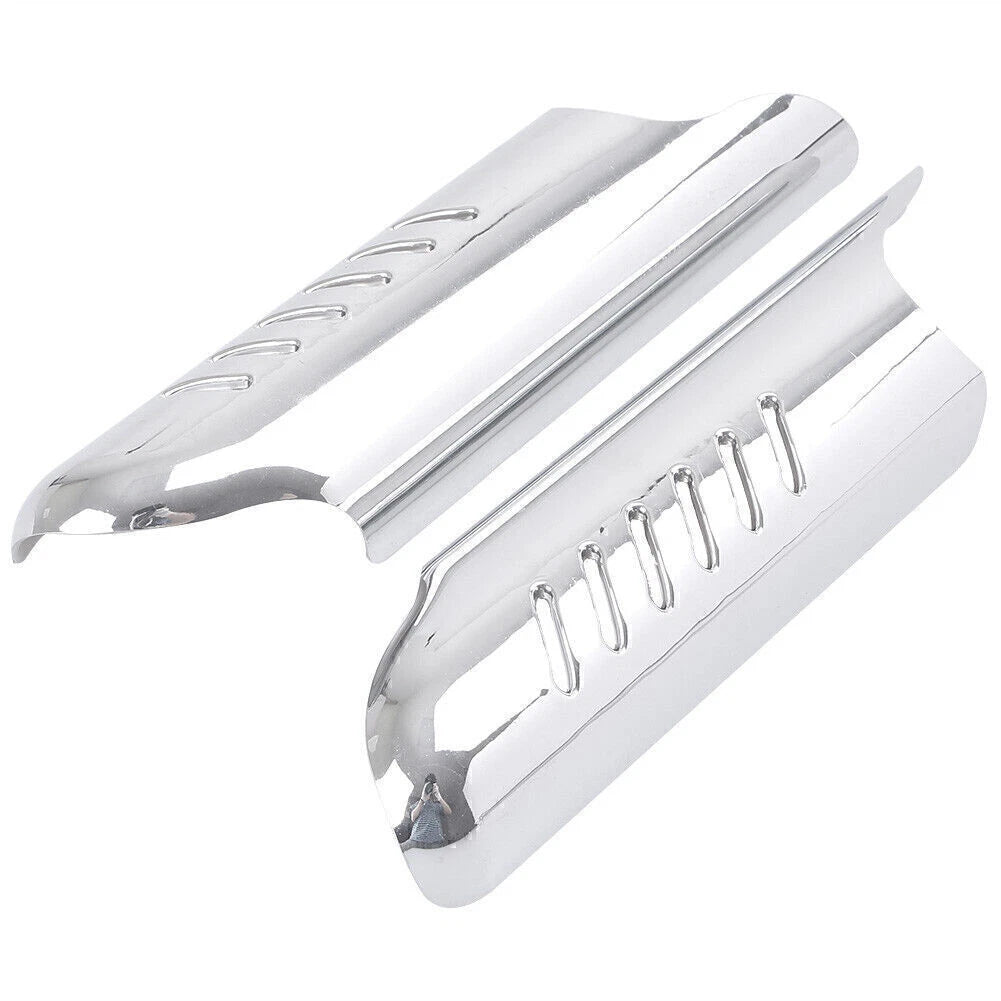 Chrome Lower Fork Leg Deflector Shield Kit for Harley Touring (2014–2023)