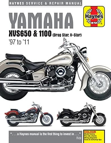 Haynes Manual for Yamaha XVS650 1100 Drag Star V-Star (1997–2011)