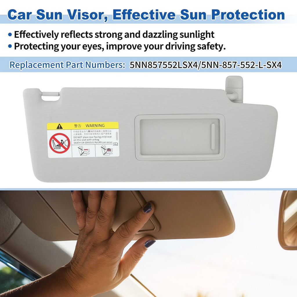 Right Passenger Side Sun Visor Replacement for Volkswagen Tiguan (2018–2024)