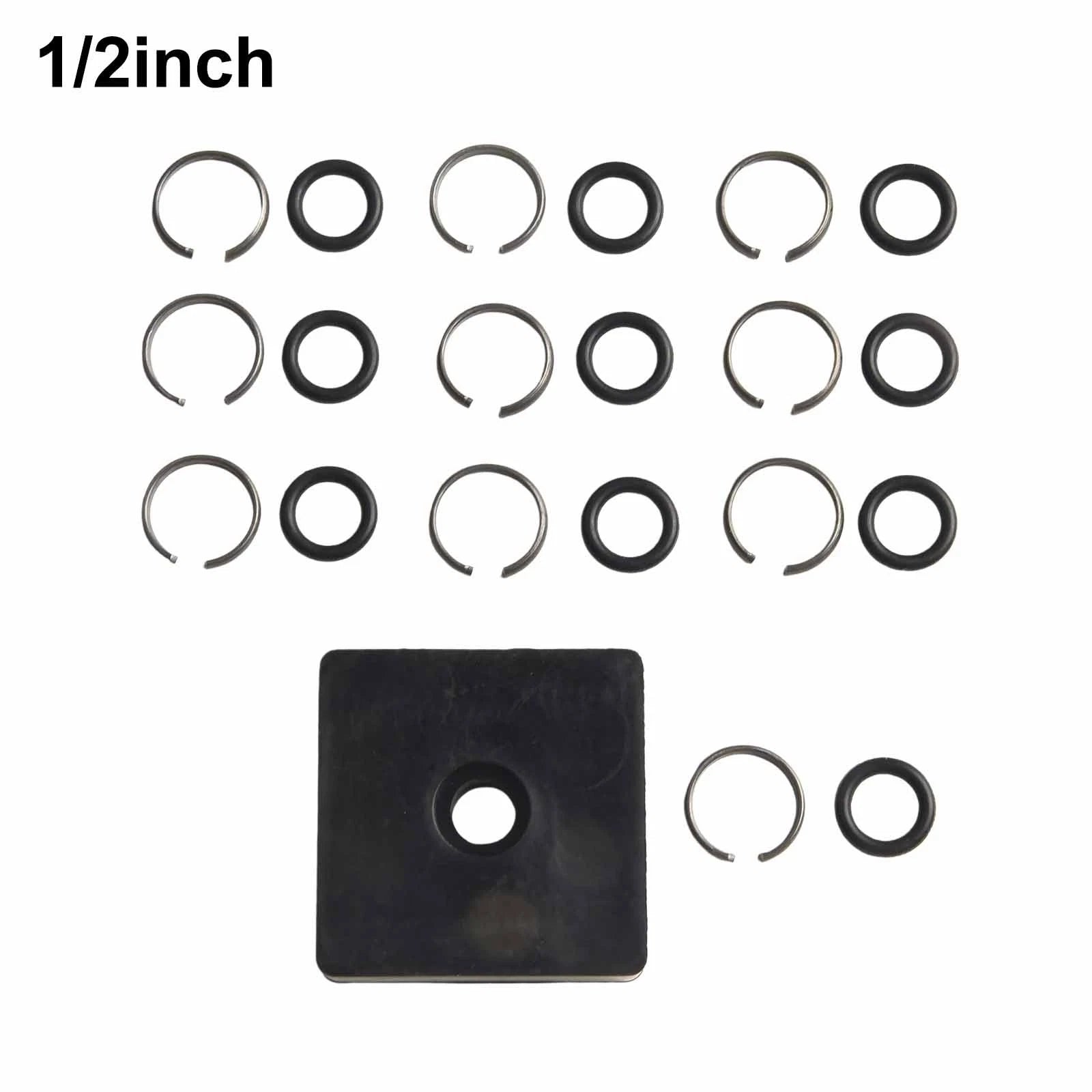 Set of 10 Retaining Ring Clips with O Ring for Pneumatic Tools