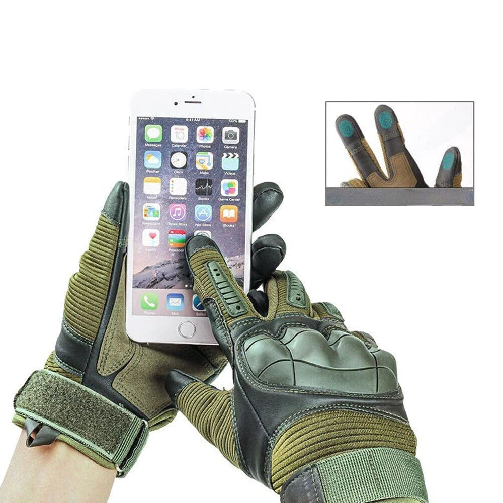 1 Pair Tactical Gloves for Hunting Camping (Touch Screen, Full Finger)