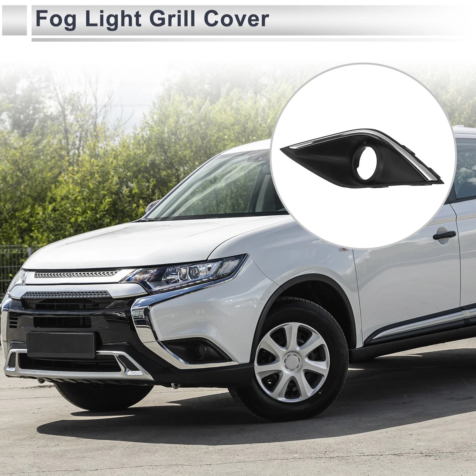 Front Left Fog Light Grill Replacement for Mitsubishi Outlander (2016–2019)