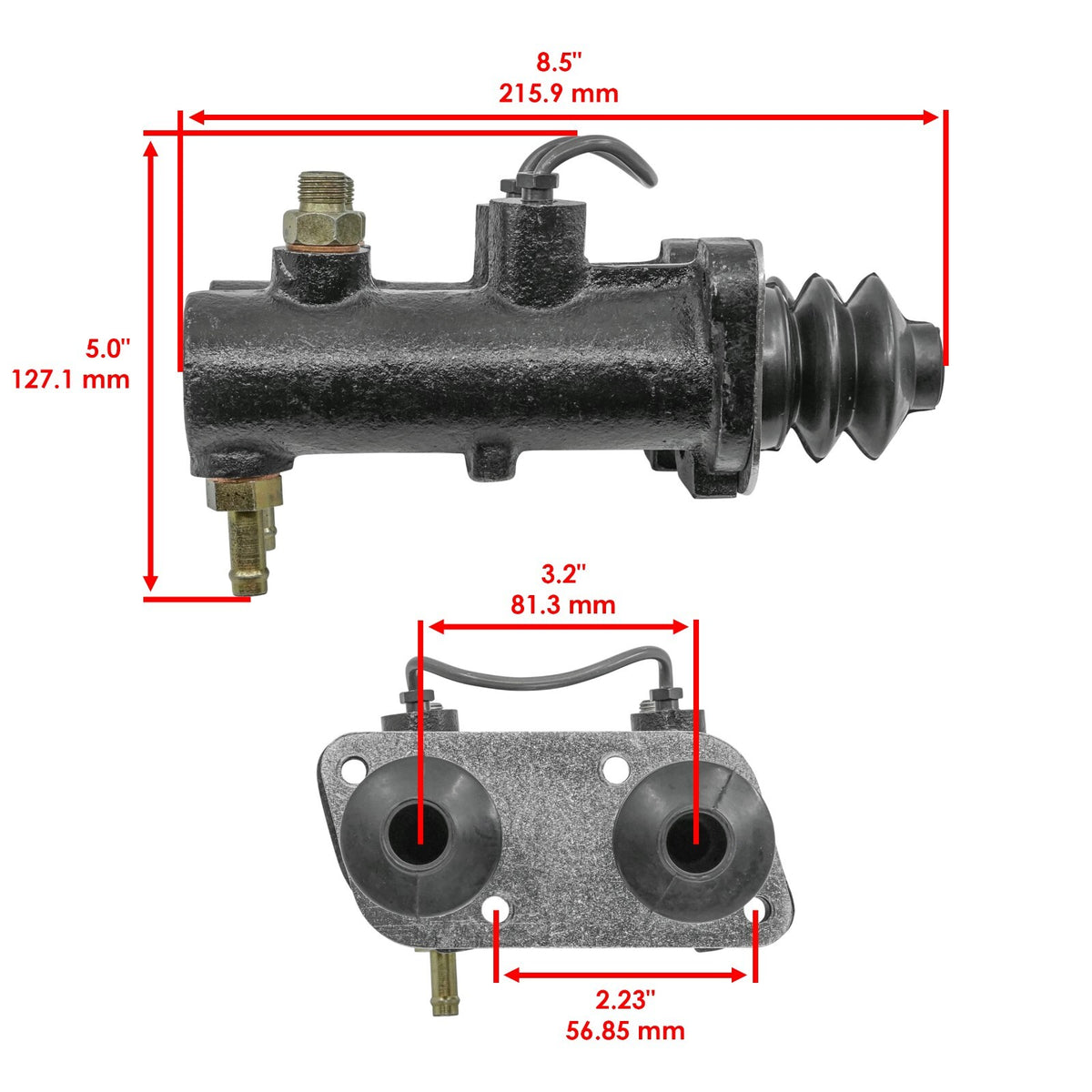 Caltric Brake Master Cylinder Replacement for Caterpillar 416D 420D (2002–2002)