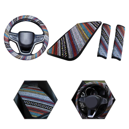 4PC Steering Wheel Cover Set for Universal Cars (2010–2023)