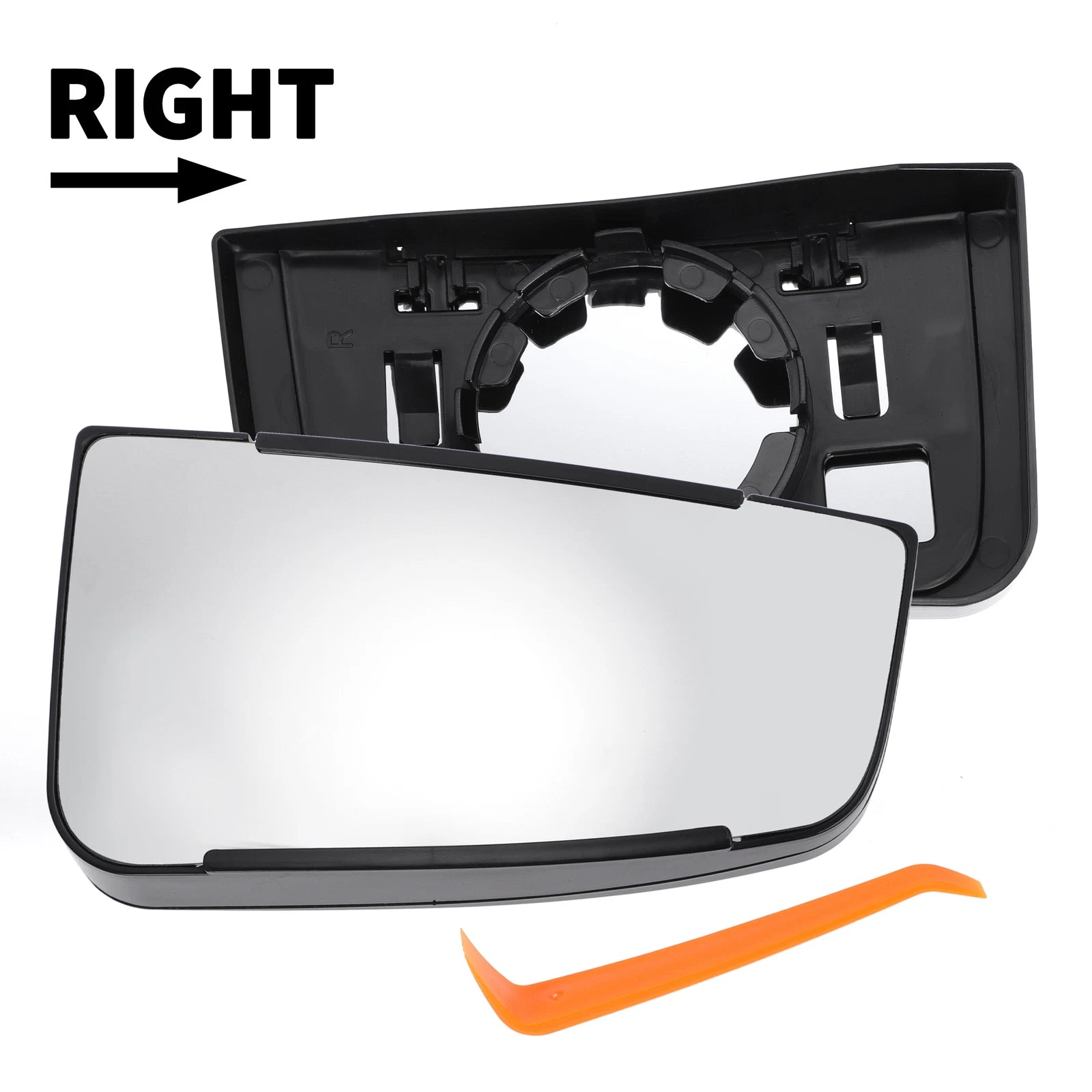 Lower Right Side Mirror Glass Replacement for Chevy (Non-Heated)