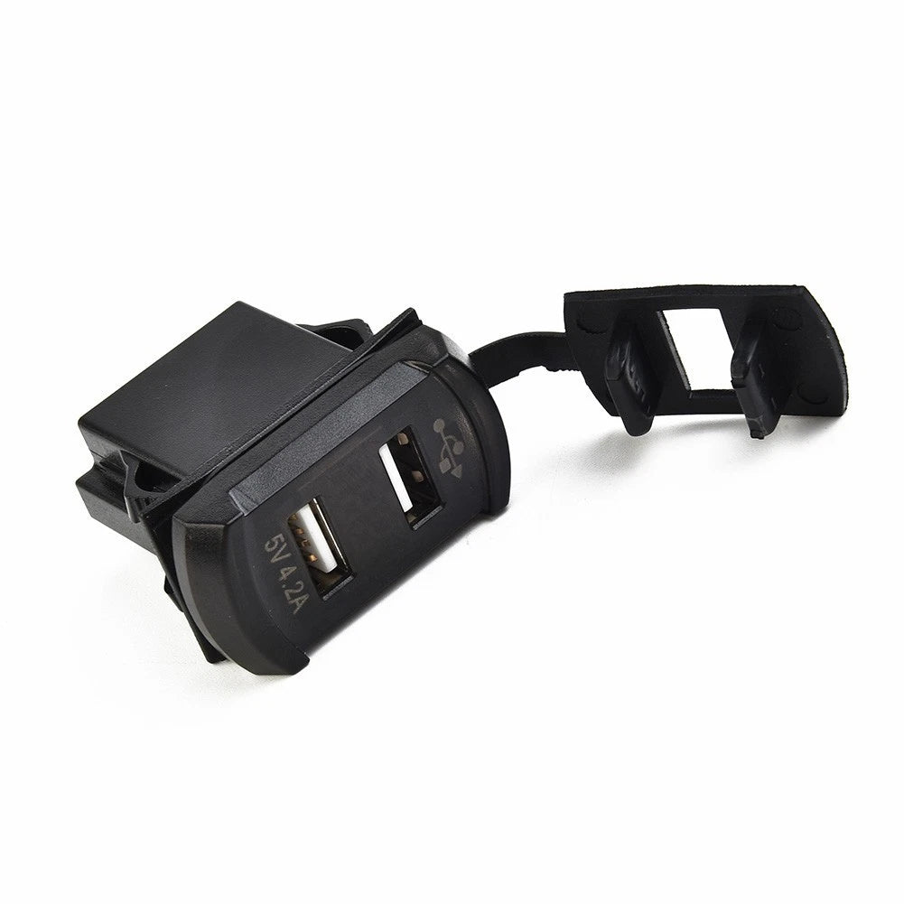 Dual USB Rocker Switch Panel Socket for Car Boat (12V 24V)