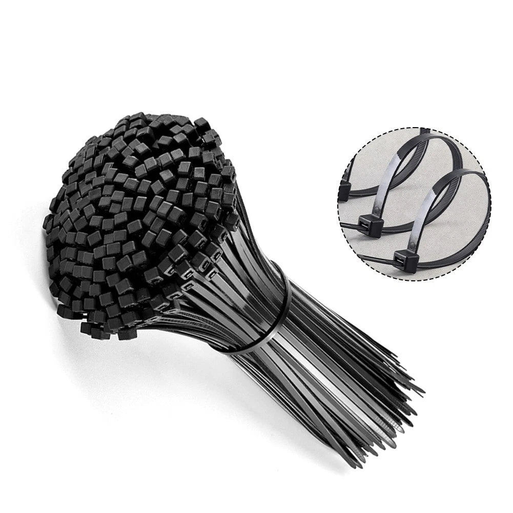 100 Pack Nylon Cable Zip Ties for Fastening and Organizing