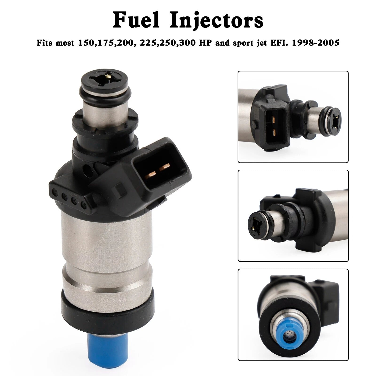 Set of 6 Fuel Injectors for Mercury Outboard 150 175 200 225 250 300 HP (1998–2005)