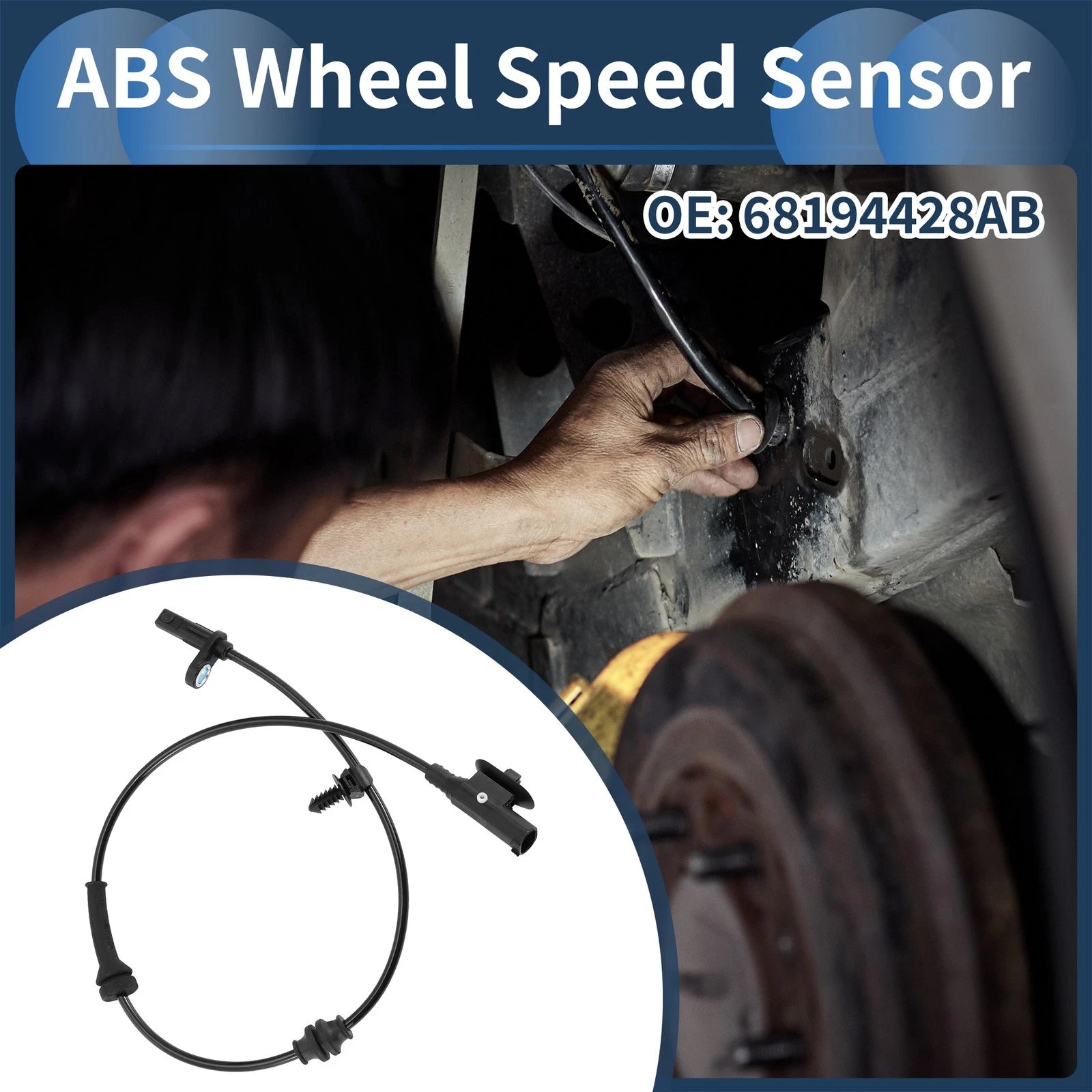 ABS Wheel Speed Sensor for Dodge Dart Rear (2014–2016) Replacement